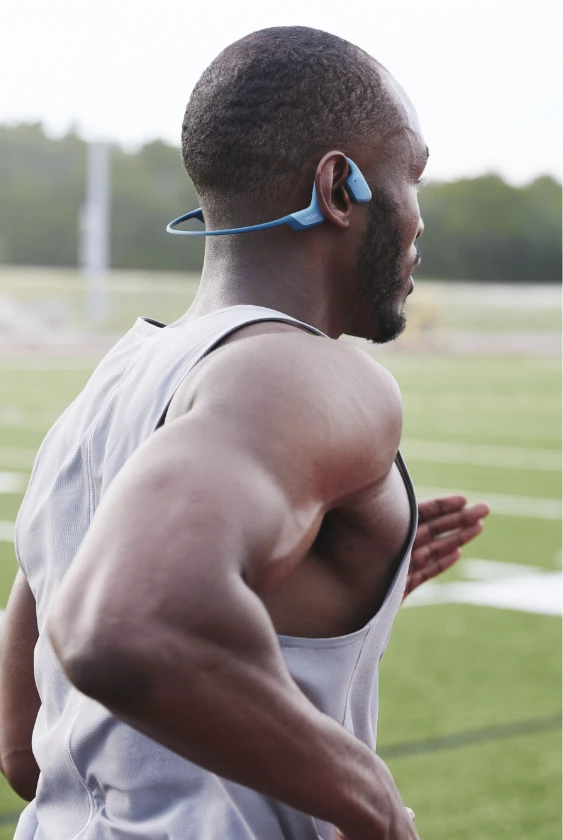 thumbnail image 2 of Shokz OpenRun Pro Bone Conduction Sport Headphones - Steel Blue (Pre-Owned) 2 of 6